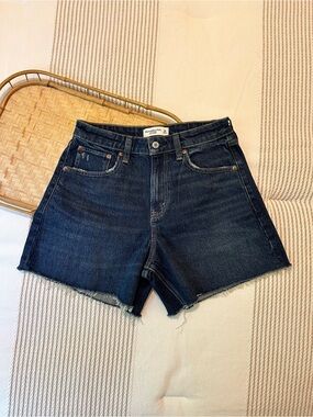 Abercrombie & Fitch Dark Blue Denim Cutoff Shorts
